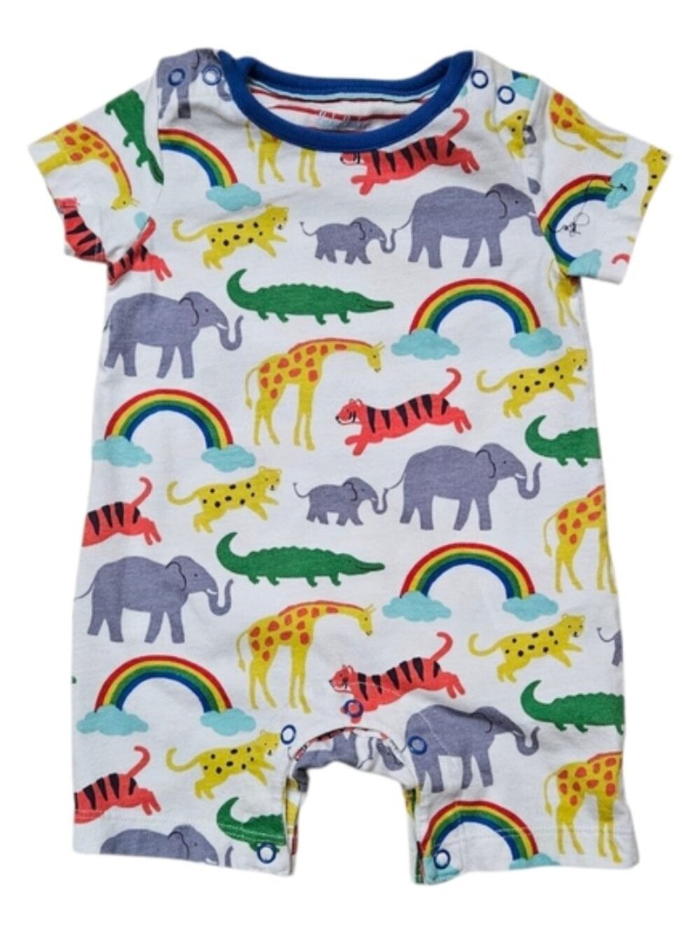 Baby Boden Animal Print Baby Romper Size 3-6 Mo Short Sleeve